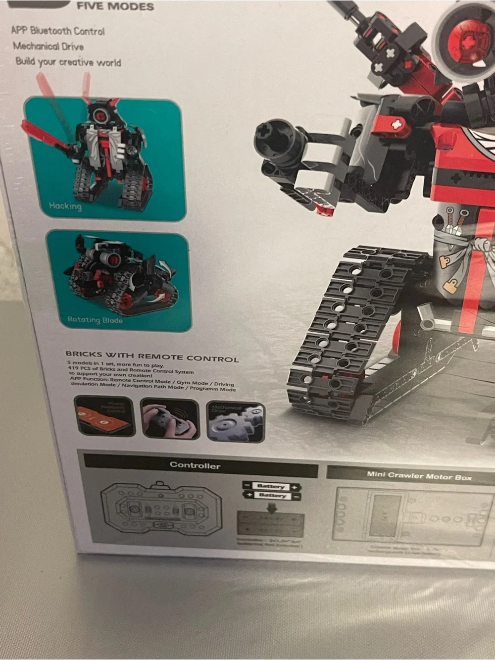 5 in 1 STEM Robot Building Kit App & Remote Control Samurai/Ninja Go Blocks NEW